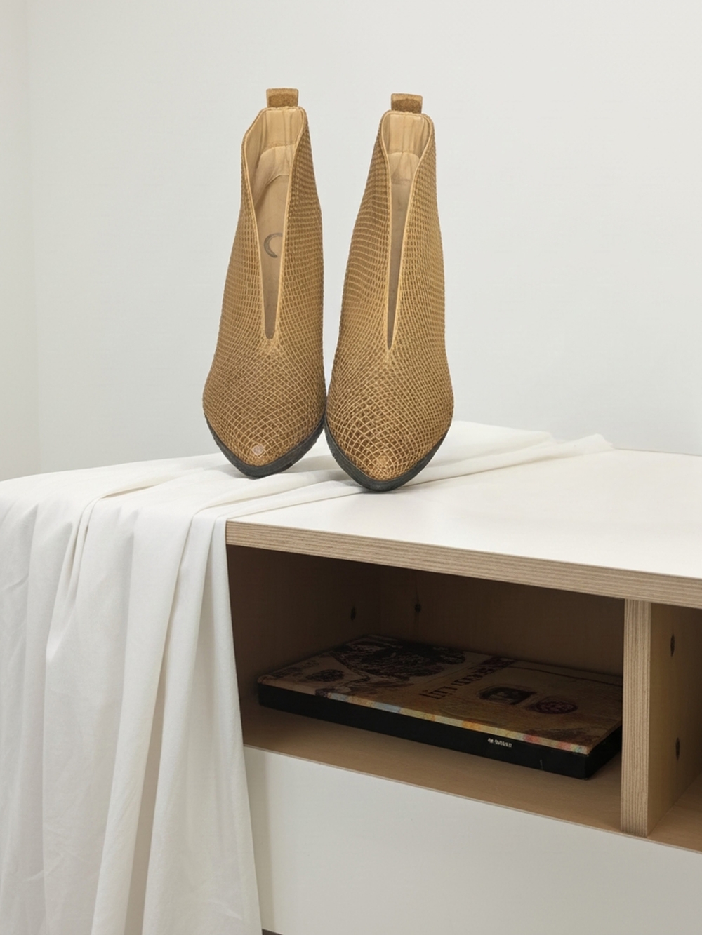 Tan Women's Slip-On Ankle Boots